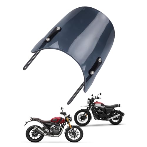 Motorcycle, Wind Deflector PMMA Panel Front Wind Deflector with Mount Bracket for Scrambler 400X 2023-2024, for Speed 400 2023-2024, for Street Scrambler 900 - size: Grey