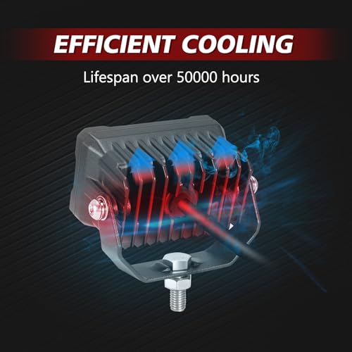 LED Pods Light Cube 3 Inch 2PCS Off Road Driving Bumper Light Bar Reverse Ditch Auxiliary Lights Backup LED Work Lights for Motorcycle Truck Pickup UTV ATV Boat 4x4 - color: White Driving Combo