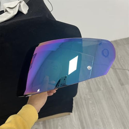 HJ-33 Helmet Visor For i90.Replacement Motorcycle Helmet Shield Compatible with HJC i90 (Rainbow) - color: Rainbow