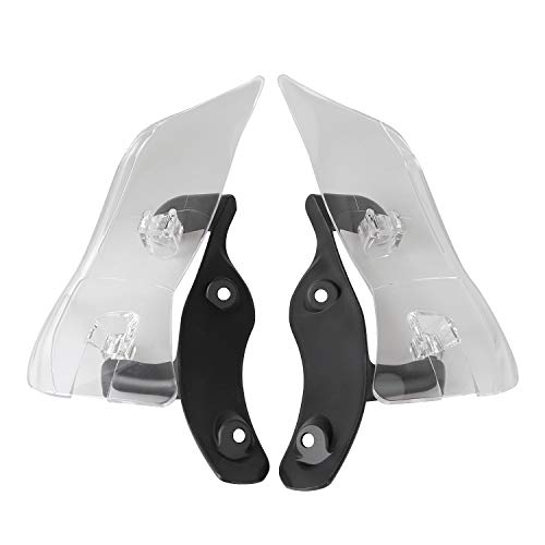 Clear Adjustable Side Wing Windshield Air Deflectors for Harley Road Glide 2015-2023 - color: Clear