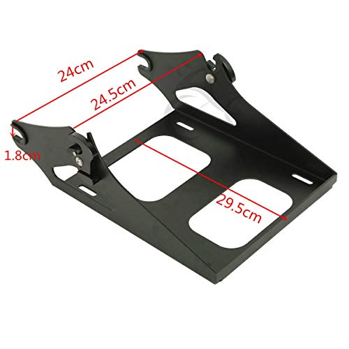 Gloss Black Chopped Tour Luggage Trunk Backrest & Mounting Bracket Rack Fit for Harley 2014-2025 Touring Road King Street Electra Glide Ultra-Classic - color: Chopped Trunk Set #6