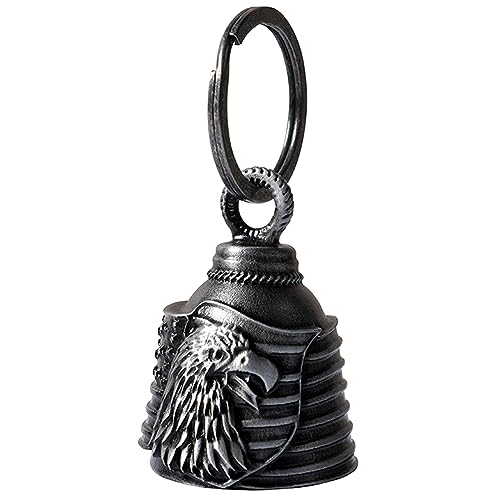 Dream Apparel Motorcycle Bell Guardian Angel Drive Away Gremlin, Biker Bell for Men Women Rider Riding, Good Luck Gift - color: Us Flag & Eagle