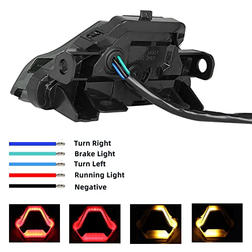 Motorcycle Brake Light Tail Lamp with LED Turn Signals Replacement for Yamaha YZF R3 R25 Y15ZR MT07 FZ07 LC150
