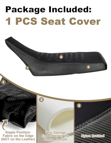 Non-Slip Seat Cover Fit for TW200 1987-2024 TW 200 Motorcycle Waterproof Seat Foam Cushion Cover Striped Grip Gripper Seat Pad Cover
