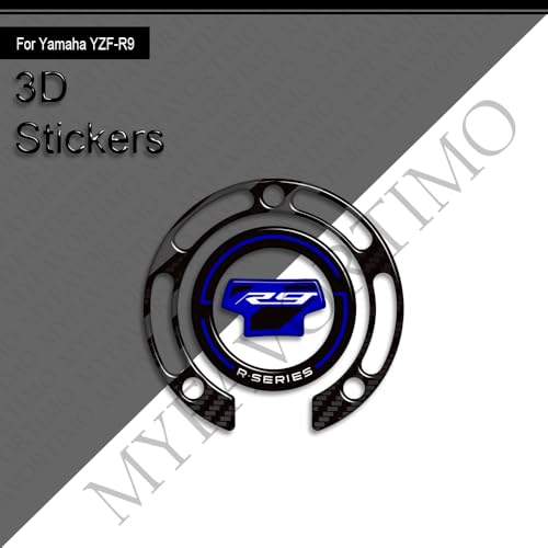 Motorcycle Tank Pad Compatible with Yamaha YZF R9 YZFR9 2025 2026 Motorcycle Fuel Tank Protector Gas Tank Decals YZF R9 Tank Pad Fuel Tank Kit Knee Stickers Decals Protection (A-1) - color: A-1
