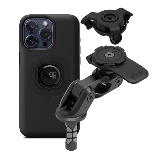 Quad Lock Motorcycle Fork Stem Mount PRO Kit with Vibration Dampener and MAG Phone Case for iPhone 15 Pro Max - size: iPhone 15 Pro Max