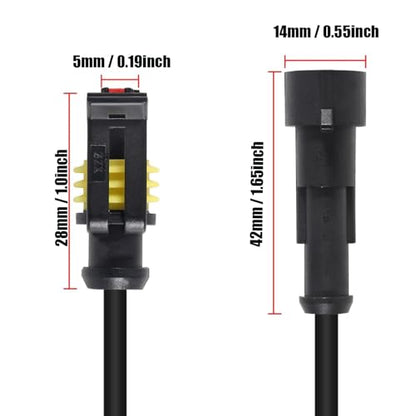 DIANN 6pcs 1 Pin Way Electrical Wire Connector Waterproof Connector 16AWG Male and Female Plug Quick Disconnect Connectors for Car Truck Motorcycle Boat - size: 1-Pin