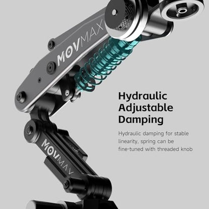 Movmax Blade Arm for DJI Pocket 3, Insta 360, and GoPro Hero 12 Cameras with N2 Arm Technology and Universal Locking Screw - style: Car Suction Cup Kits