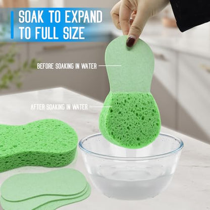 3PCS Car Wash Sponge, Heavy Duty Car Sponges for Washing, Car Accessories Large Sponges for Cleaning, Automotive Cleaning Supplies, Eco Friendly Sponge (7.68 x 3.74 x 1.38 Inch), Green - color: Green