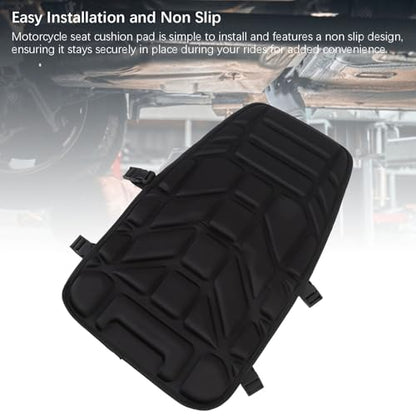 Shock Absorbing ATV Seat Cover, Padded Breathable Motorcycle Seat Pad Protector, Enhance Comfort with EVA Oxford Cloth, Fits Most ATVs Snowmobiles with Built in Non Slip Design,