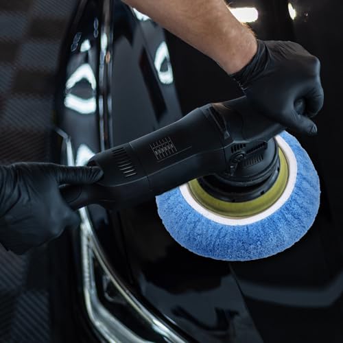 6 Pcs Buffer Pads Buffing Pads Car Polishing Pad for 9 to 10 Inches Car Polisher, 2pcs Wool, 2pcs Coral Fleece, 2 pcs Microfiber Wax Applicator Pad