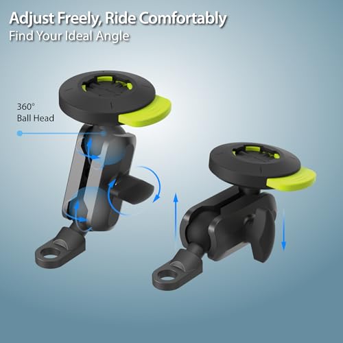 Bone Moto Tie Connect Kit 3 - Mirror Stem, Magnetic Motorcycle Phone Mount, Detachable & 360° Rotatable, Heavy Duty & Shock-Absorbing Scooter Phone Holder for 4.7"–7.2" Smartphones (Mirror Mount) - style: Motorcycle - Mirror Stem