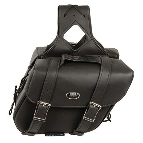 Milwaukee Leather SH58001ZB Medium Black Zip-Off PVC Slanted Throw Over Saddlebags - One Size (SH58001ZB-BLK-PCS)
