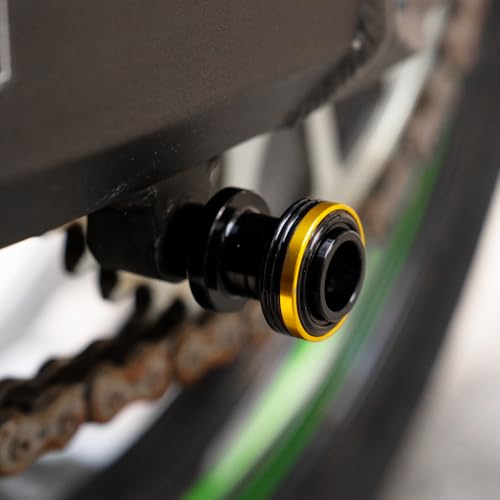M8 Swingarm Spools Sliders, CNC Billet Aluminum Universal Paddock Rear Stand Screws Bobbins, Fits for CBR600RR CBR1000RR, GSXR600/750/1000, ZX6R ZX10R Z650 Z900, SV650,S1000RR– 2 PCS (Gold) - color: Gold