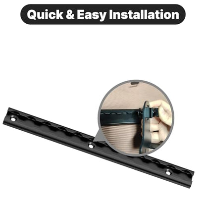 2 Pack 3-in-1 Heavy Duty L Track Hooks for Helmet, Gloves, Aluminum Alloy Quick-Mount Hanger, Fits Vertical & Horizontal L-Track Rails, Ideal Tie Down Accessories for Vans, Trailers,Garages