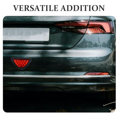 Car Rear Bumper LED Triangle Tail Brake Light Set with Flashing Warning for Universal Vehicles, Red Safety Lamp Suitable for Anti-collision and Rear Traffic Alert