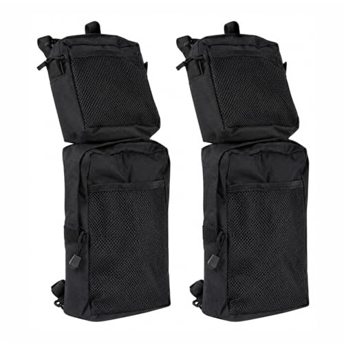 FCOUIID ATV Fender Bags - Snowmobile Rear Tank Saddle Storage Organizer Hunting Cargo Tool Pocket for Motorcycle UTV Dirt Bike, 2 Pcs - color: Black