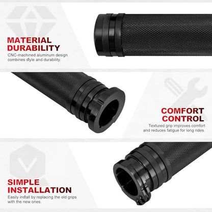 Motorcycle 1" Handlebar Hand Grips Fit for Harley Sportster XL Iron 883 1200 Dyna Softail Touring Road King Street Electra Glide V-Rod VRSC