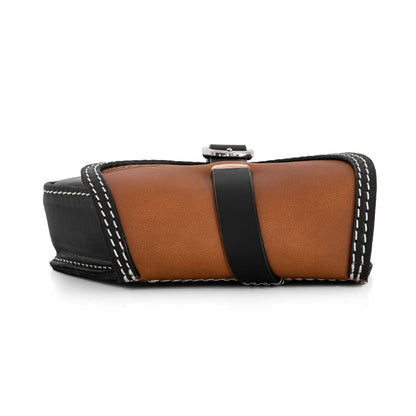 Leather Swingarm Bag Compatible with all 2015-2024 Scout and Scout Bobber, 2025-2026 Scout 101, 2025-2026 Scout Classic, 2025-2026 Sport scout, 2025-2026 Super Scout (Bicolor Black -DT) - color: Bicolor Black -DT