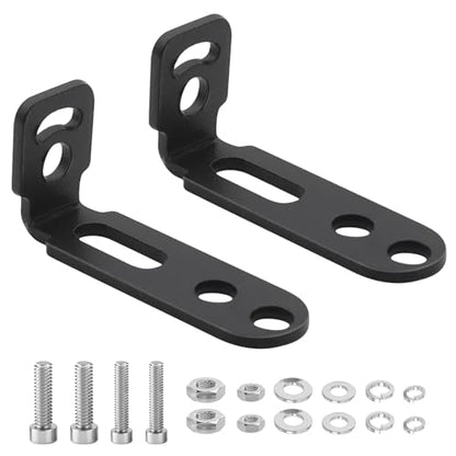 jose2015 2PCS Motorcycle Fog Light Bracket L Shaped Mounting Bracket, Universal Extension Holder Spotlight Driving Light Mount Brackets Black - color: Black