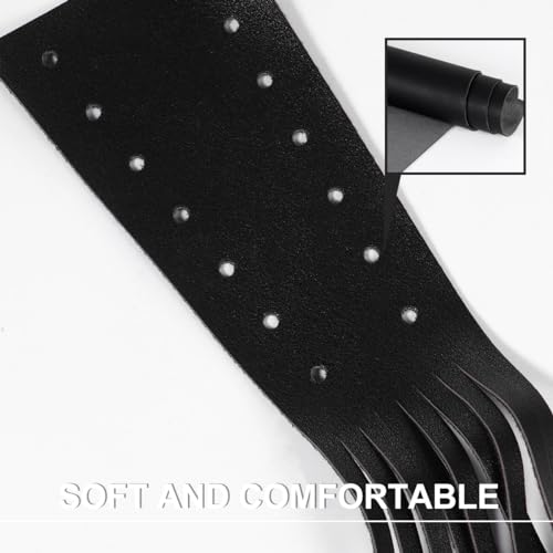 Garneck Motorcycle Lever Tassels Fringe Leather Motorcycle Lever Handlebar Throttle Brake Clutch Grip Covers Wraps