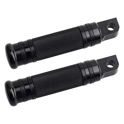 NTHREEAUTO Male Footpegs, Black CNC Billet Passenger Foot Pegs, Motorcycle Footrests Pedals Compatible with Harley Dyna, Sportster, Forty Eight - color: Black-1