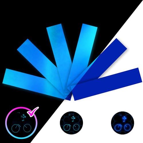 LOOM Reflective Stickers for Helmet | 6pcs Engineer Blue | Similar to 3M Reflective Tape | Bike Reflectors for Night Riding, Mailbox reflectors | Waterproof hi vis Decals for Car, Trailer - color: Engineer_blue
