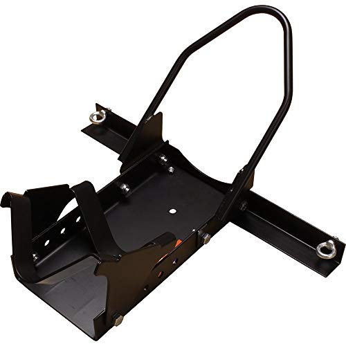 Heavy-Duty Steel Black Motorcycle Front Wheel Chock