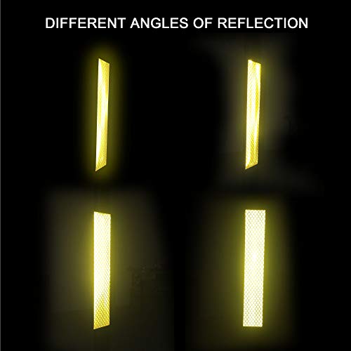 TOMALL 35.2'' Strong Reflective Stripe Stickers High-Intensity Night Visibility Reflective Decal Universal Safety Warning Diamond Grade Waterproof Self Adhesive for Car Trunk (Orange) - color: Orange