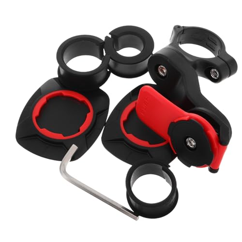 Motorcycle Phone Mount with High Frequency Vibration Dampener and Dual Spring Shock Absorber, Adjustable Red Bike Cellphone Holder Compatible with Motorbike and Scooter Riding