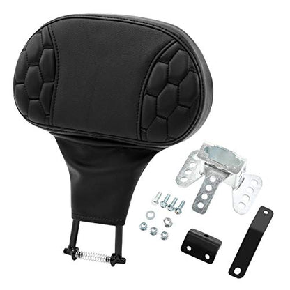 SLMOTO Honeycomb Designed Driver Rider Backrest Pad Fit for Harley Road King CVO Street Glide 2014-2023 Rider Sissy Bar Black - color: Black Rider Backrest2