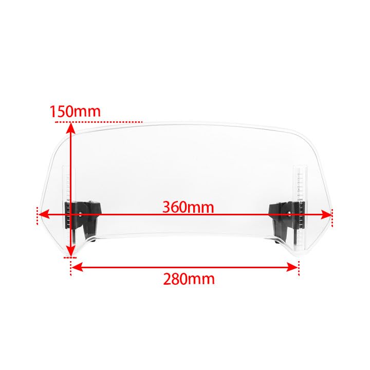 Motorcycle Windshield Extension for BMW F850 GS 2018-2022, Adjustable Clip-On Windscreen Spoiler Deflector Acrylic Windshield Extender Reduce Wind Noise,A - color: A