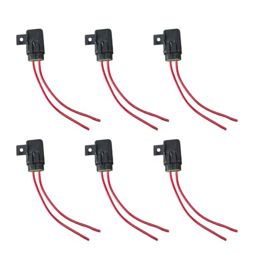 6PCS 12AWG Inline Fuse Holder, 12V Weatherproof ATO/ATC Blade Style Fuse Holder with Cover, Replacement Parts with 30 Amp Fuse for Heavy Duty Bus Power System, Marine, Vehicle (18PCS) - size: 18PCS