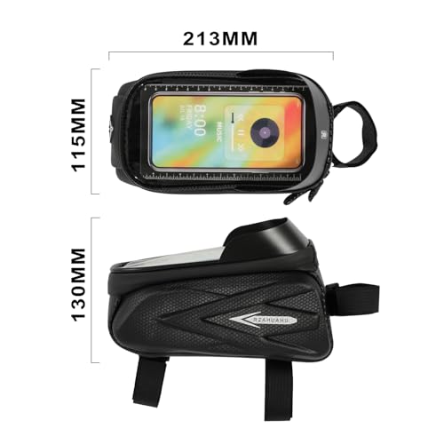 Motorcycle Frame Bag For Macfox, E-Bike Phone Holder Bag Hard Shell Waterproof For Macfox X1 X2 E-Bike Electric Bike Fat Tire Ebike