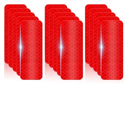 50 Pcs Super Reflection Reflective Stickers Made of 3M DG3, Red Outdoor Waterproof Safety Reflective Tape for Car/Bike/Mailbox/Helmet/Truck - Safety Stickers Red - color: Red 50pcs