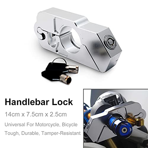 Motorcycle Locks Heavy Duty Theft Adjustable Bike Handlebar Lock for ion Universal ATV Alloy CNC Handle Throttle Grip Security Lock with 2 Keys,Motorcycle Lock