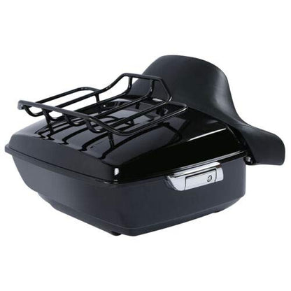 TCMT King Motorcycle Trunk Box Backrest 2 Up Mounting Rack Luggage Rack Kit Fit for Harley 2014-2025 Touring CVO Road King Road Glide Street Glide Electra Glide Pack - color: Style C Black 2 Up Rack#2