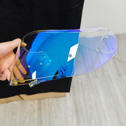 Neotec 2 Helmet Visor Replacement.CNS-3 Motorcycle Helmet Shield UV Protection Compatible with Neotec 2 (Revo Clear Blue) - color: Revo Clear Blue
