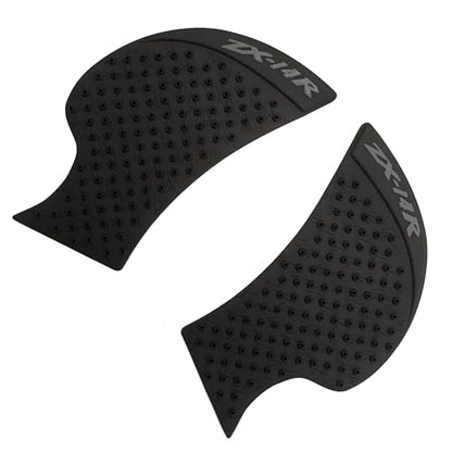 Black Gas Fuel tank Side pads Protector Knee Grip Traction Compatible with Kawasaki Ninja ZX14R 2006-2016