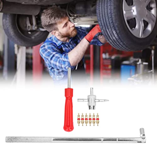 Chrome Alloy Repair Kit - Tire Valve Stem Puller Installer and Remover Tool Set for Automotive Maintenance, Compatible with Car Motorcycle and Air Conditioning Units