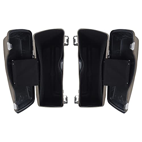 TCMT Hard Saddle bags Saddlebag Trunk W/Latch Keys & Liners Carpet Insert Fits For Harley Touring Road Glide Road King Street Glide Electra Glide Ultra Classic FLHT FLHR FLHX 1994-2013 - color: Glossy Painted Chrome Latches