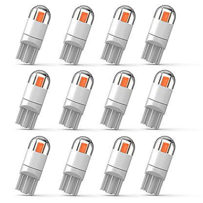 194 LED Car Bulb Red 3030 Chipset 2SMD T10 194 168 W5W LED Wedge Light Bulb 1.5W 12V License Plate Light Courtesy Step LightTrunk Lamp Clearance Lights (12pcs/pack)… - color: Red