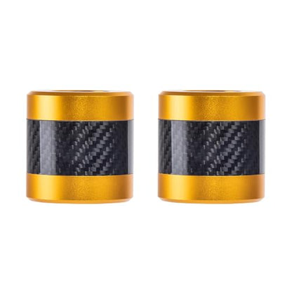 Advanblack Protek Machined CNC Alumium with Carbon Fiber Inlay Crash Bar Slider (Gold CNC w/Carbon Inlay) - color: Gold CNC w/ Carbon Inlay