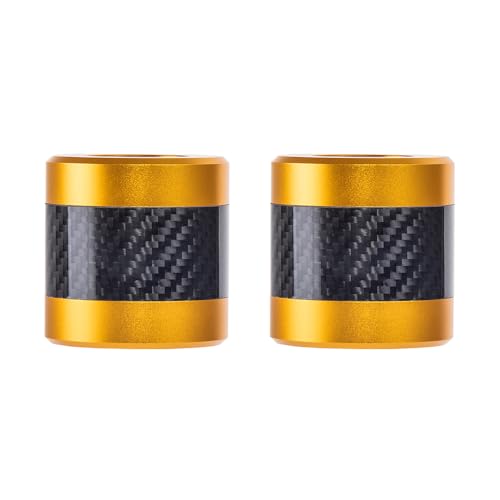 Advanblack Protek Machined CNC Alumium with Carbon Fiber Inlay Crash Bar Slider (Gold CNC w/Carbon Inlay) - color: Gold CNC w/ Carbon Inlay