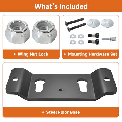 TK-3000 Trailer-Stop Adapter Kit, Compatible with Condor Pit-Stop/Trailer-Stop Wheel Chocks, Quick-Connect Floor Mount Bracket for PS-1500, CHCK-1500, 910-331, Heavy-Duty Steel Base