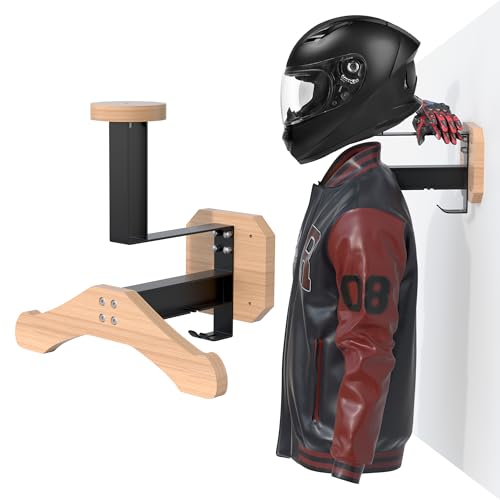 JAGASOL Motorcycle Helmet Holder Wall Mount, Heavy-Duty Tactical Helmet Accessories, Versatile Wall Rack for Motorcycle and Football Gear Storage, Space-Saving Design