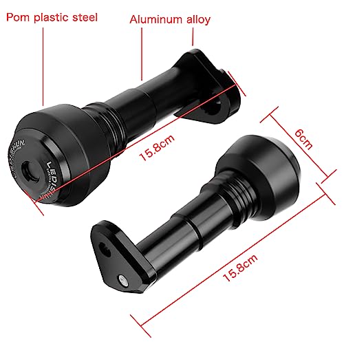 Motorcycle Falling Protection Frame Sliders Fairing Guard Anti Crash Pad Protector Compatible With BMW G310R, G310GS (2017-2025) ; G310 R, GS 17-18-19-20-21-22-23-24-25 (Black) - color: Black