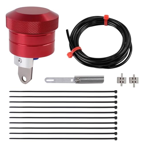 Motorcycle Chain Oiler Motorcycle Universal Chain Lubricator Oiler Motor Lubrication System(Red) - color: Red