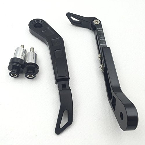 XKH- Motorcycle Adjustable Length Angle Black CNC 7/8" (22mm) Protector Proguard Pro Brake Clutch Levers Protect Guard Compatible with GSX GSXR RM DR Ninja ZX ZZR KTM SXR