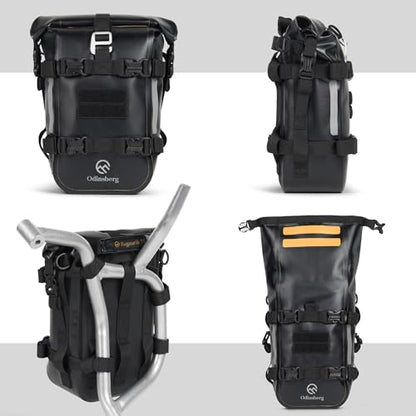 Odinsberg Waterproof Motorcycle Tail Bag 7L Motorcycle Dry Bag Crash Bar Bags used as Luggage on Sissy Bar Back Seat Saddle Bag Rack Fender Bag Pouch Dirt Bike Pack for Moto Enduro ATV - size: 7L